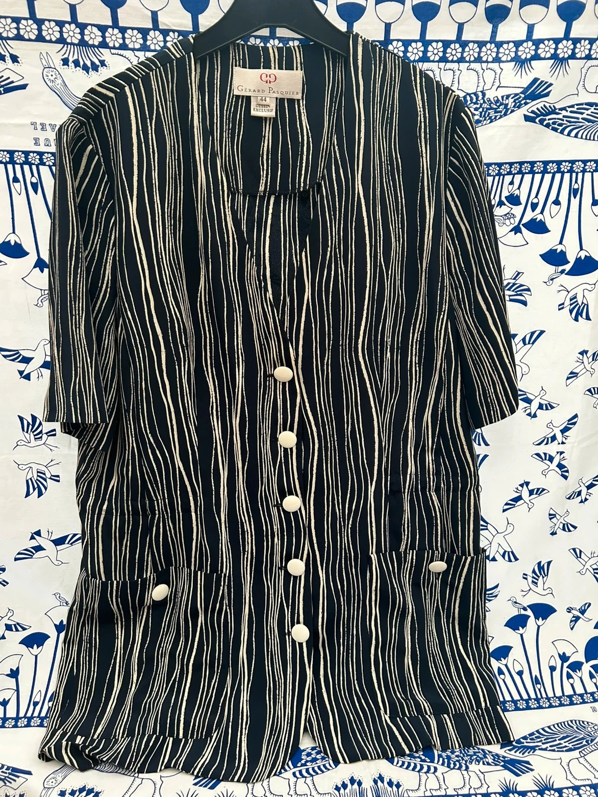 Conjunto 44/2XL Gérard Pasquier feminino em bom estado azul e branco – photo 2